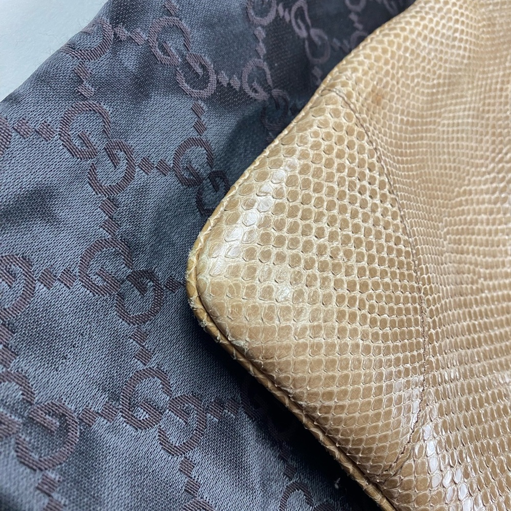 Gucci Tan Python Shoulder Bag - Picture 4 of 11